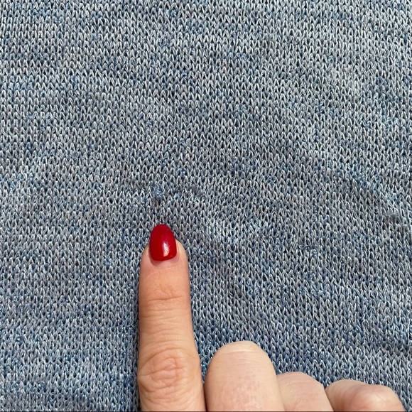 ASOS knit v-neck, baby blue, cute details on sleeves - Picture 9 of 11